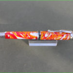 Platinum plated tequilla sunrise look rollerball pen
